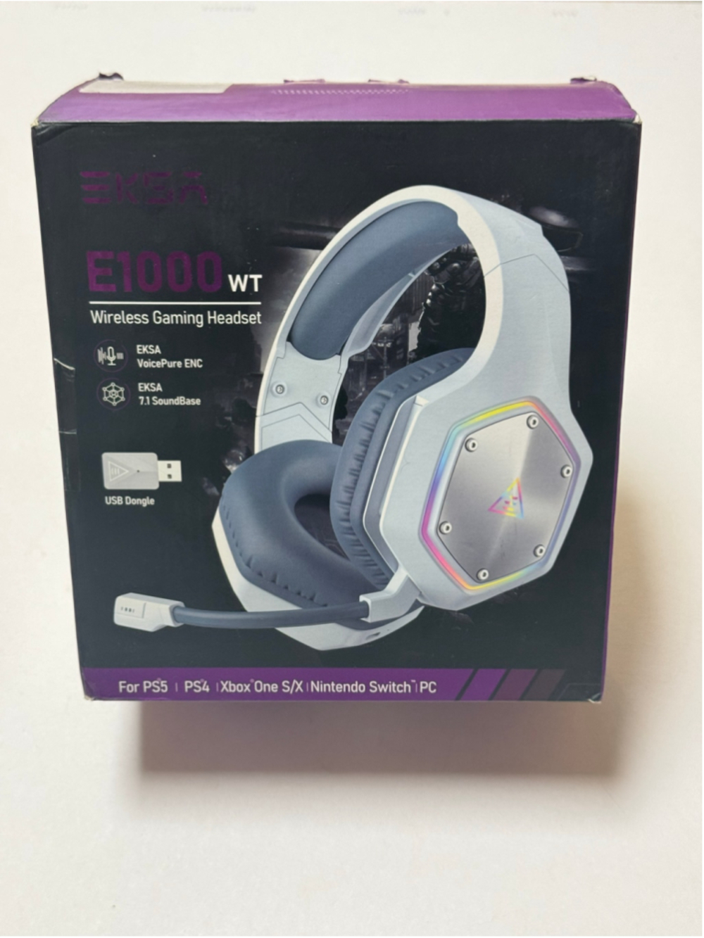 EKSA E1000 WT Wireless Gaming Headset Like New